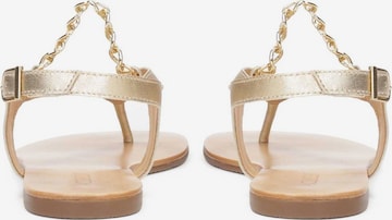 Kazar T-Bar Sandals in Gold