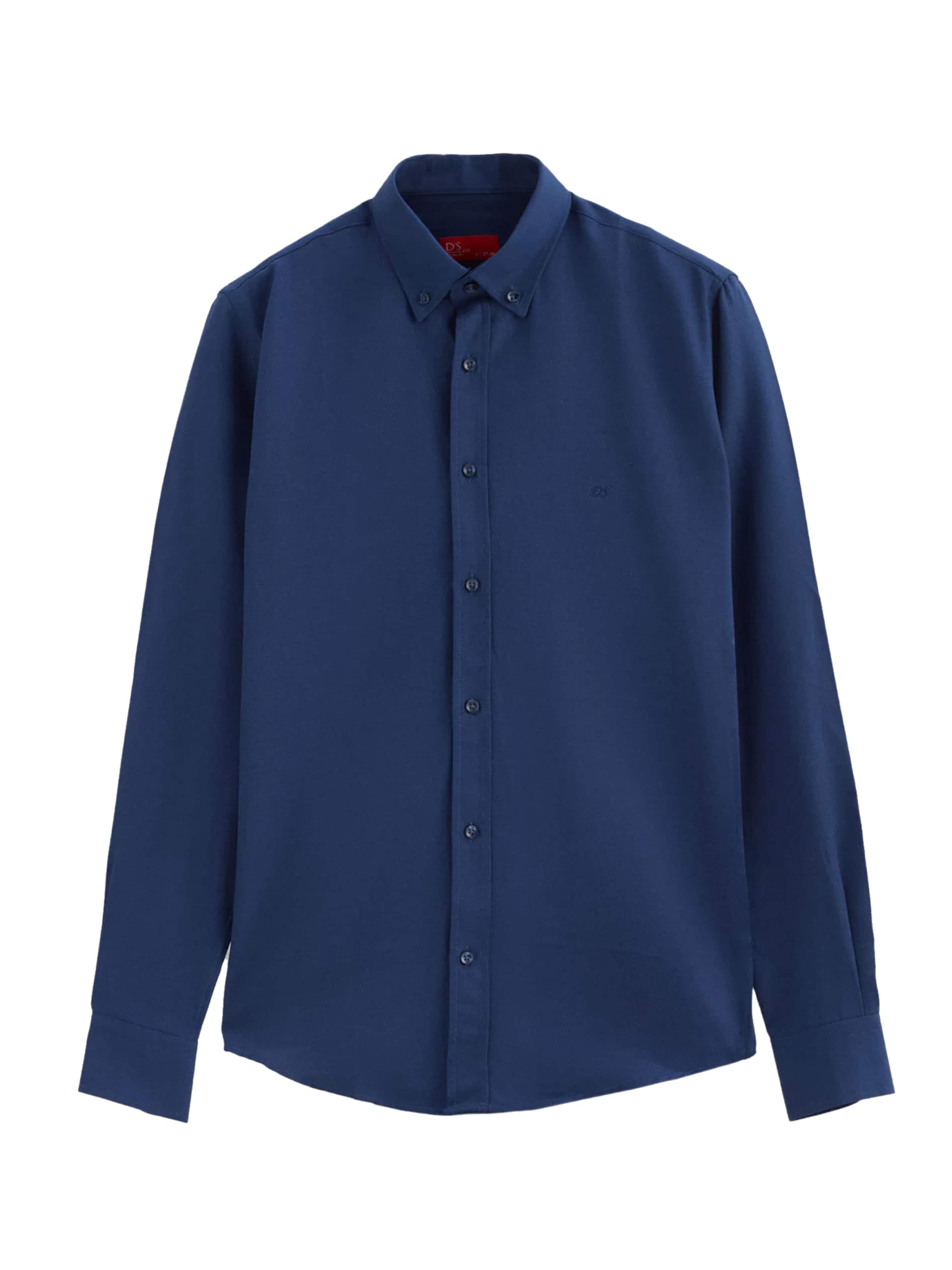 D’S Damat Regular fit Button Up Shirt in Blue: front
