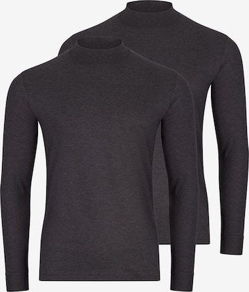 Ragman Shirt 'Basic' in Grijs: voorkant