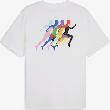 PUMA Performance Shirt 'Love Marathon Grafik' in White