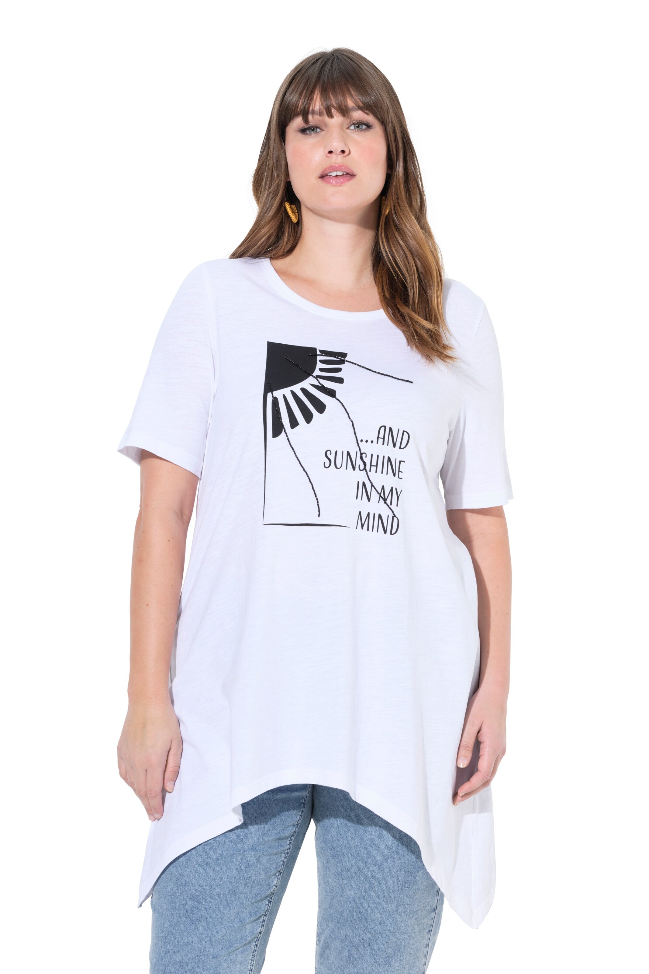 Ulla Popken Shirt in Wit: voorkant