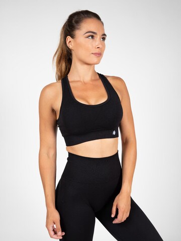 Gorilla Wear Bustier Sport bh 'Yava' in Zwart: voorkant