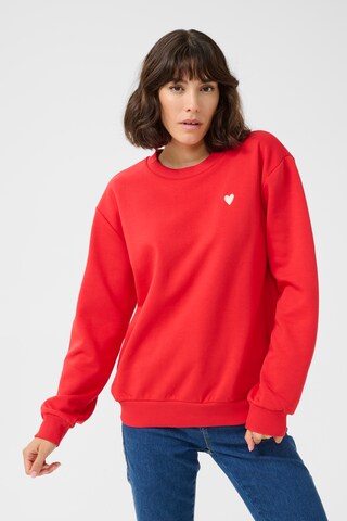 Kaffe Sweatshirt 'Liddy' in Rot: Vorderseite