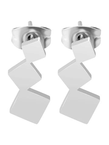Akzent Earrings 'Petja, langlebig' in Silver: front