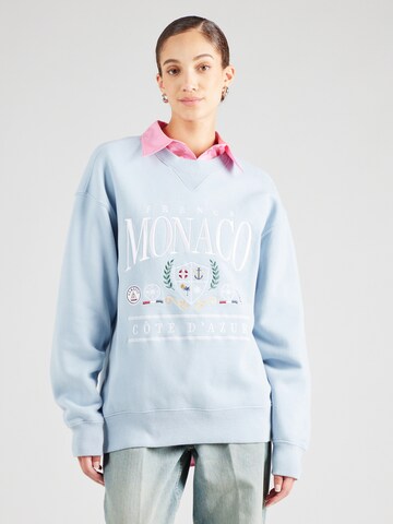 Abercrombie & Fitch Sweatshirt 'LUXURY DESTINATION VINTAGE' in Blue: front