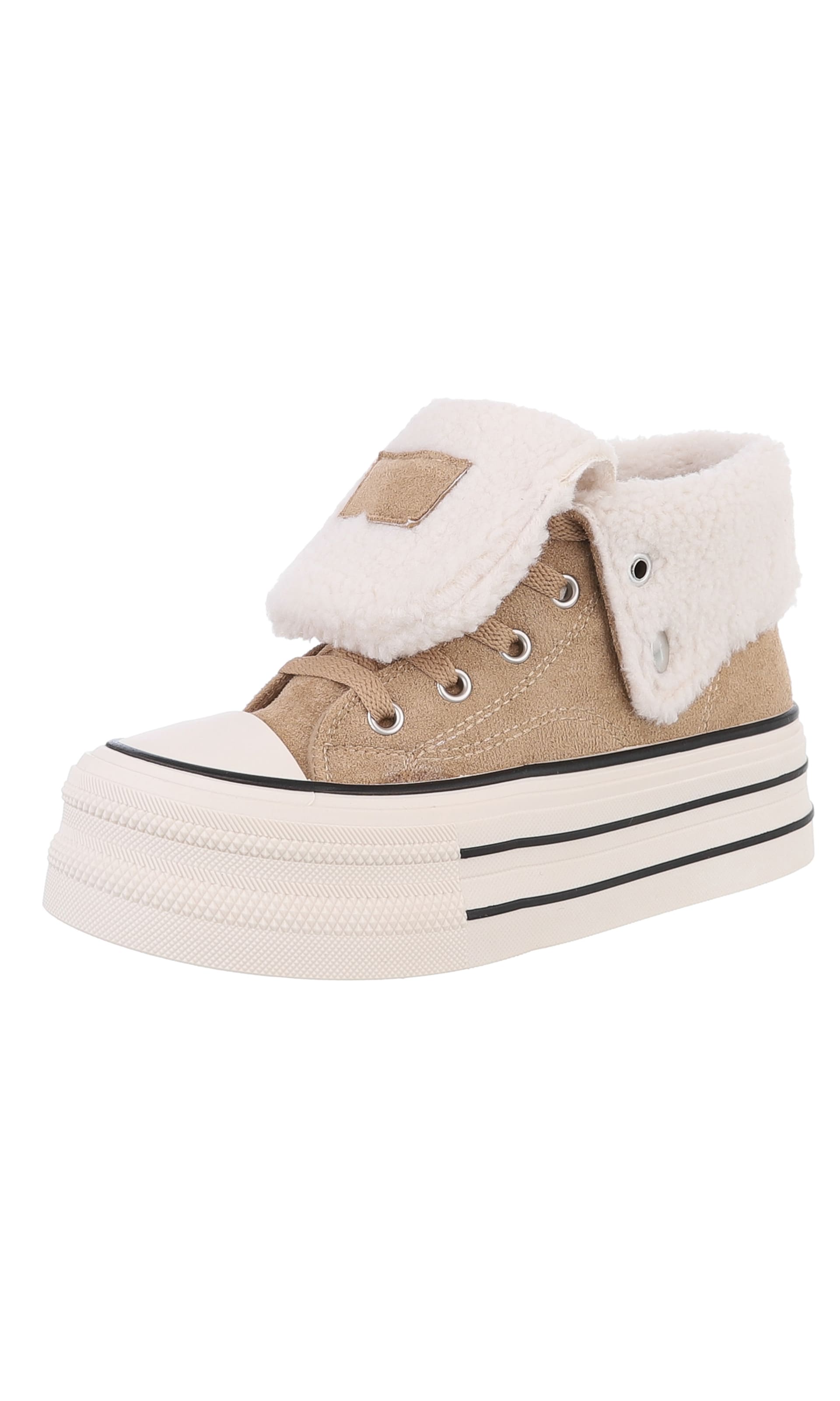 Ital-Design Sneaker in Braun: Vorderseite