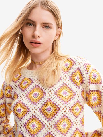 Desigual Sweter 'Crochet' w kolorze biały