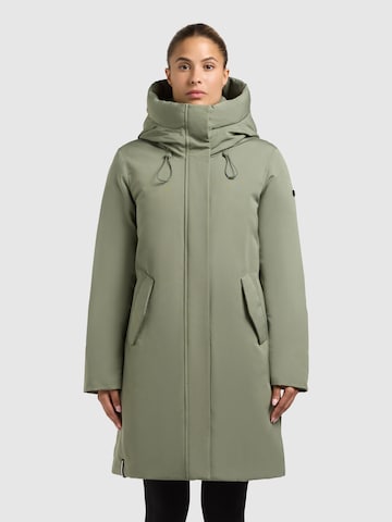 khujo Wintermantel 'Wedelia ' in Groen: voorkant