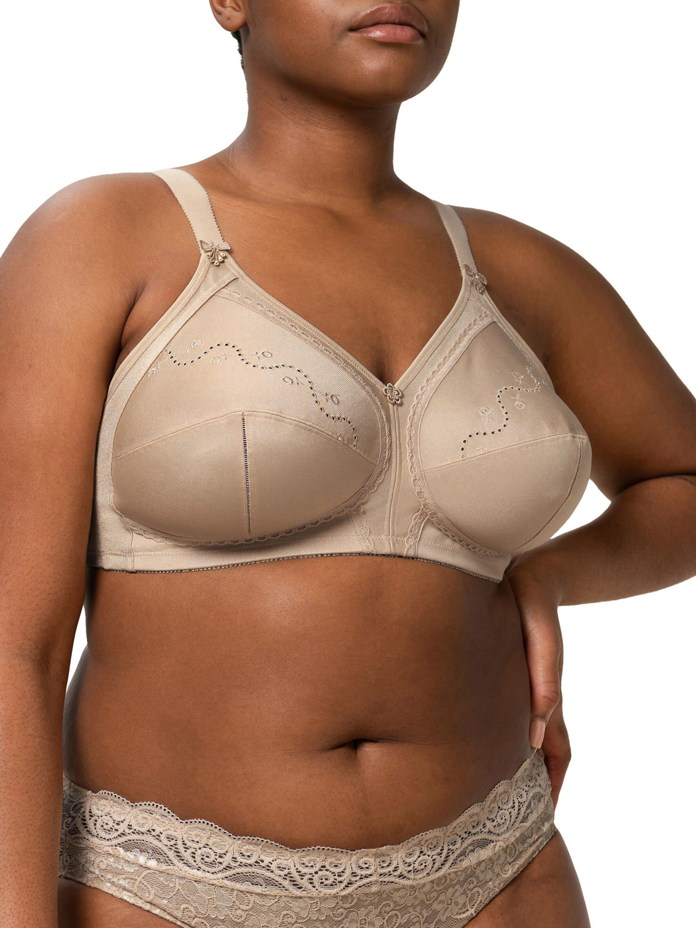 Soutien-gorge ' Doreen + Cotton ' TRIUMPH en beige : devant