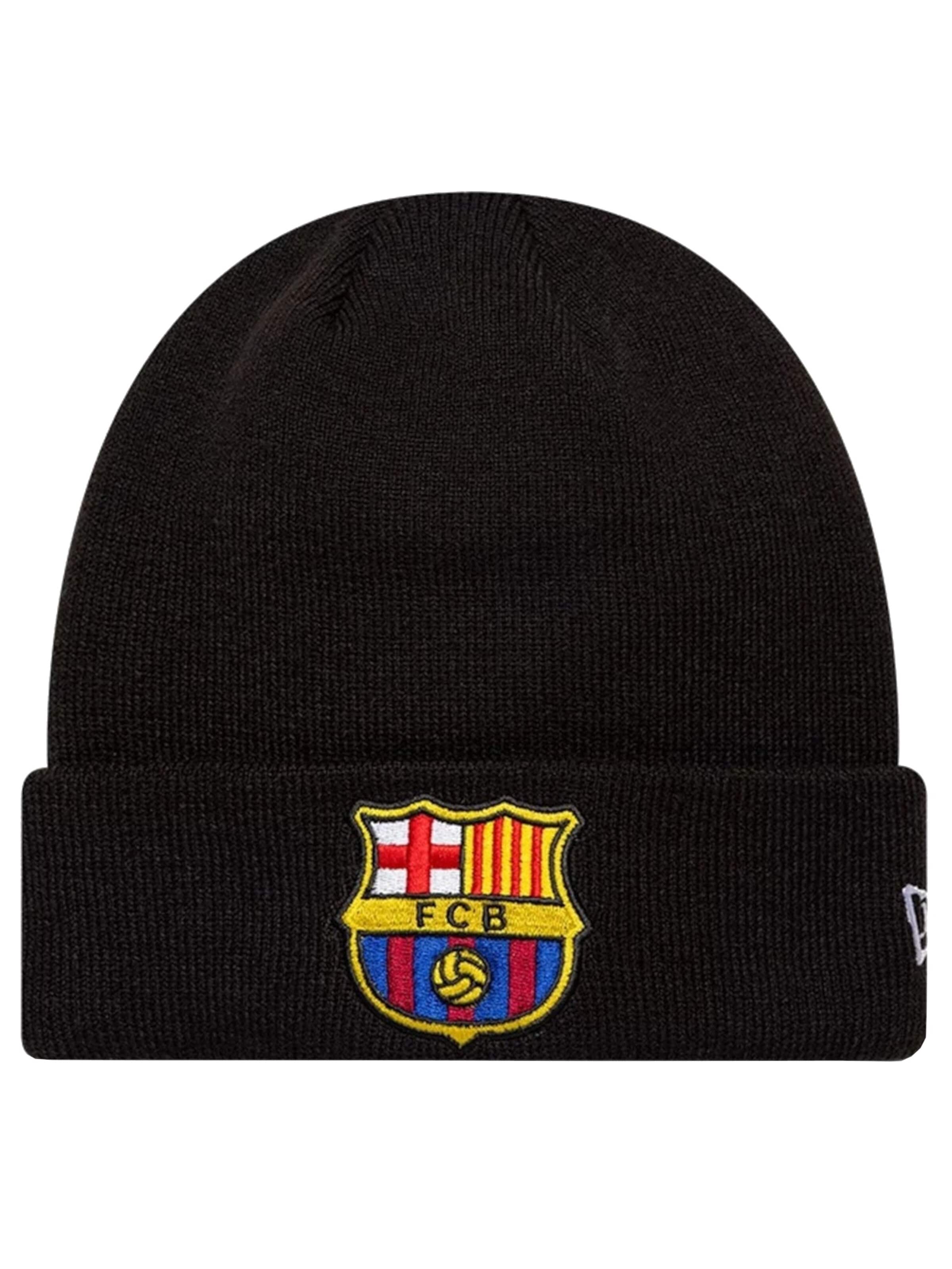 NEW ERA Muts 'New Era Core Cuff Beanie FC Barcelona Hat' in Zwart: voorkant