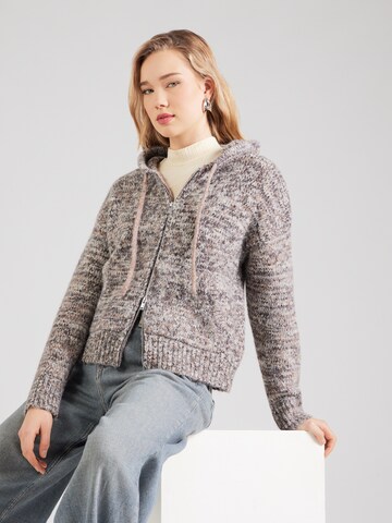 Geacă tricotată 'HAILEY' de la TOPSHOP pe gri: față