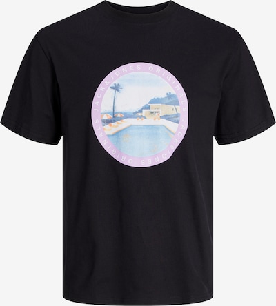 JACK & JONES T-Shirt 'Tampa' en bleu clair / jaune pastel / lilas / noir, Vue avec produit