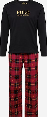 Polo Ralph Lauren - Pijama comprido em preto: frente