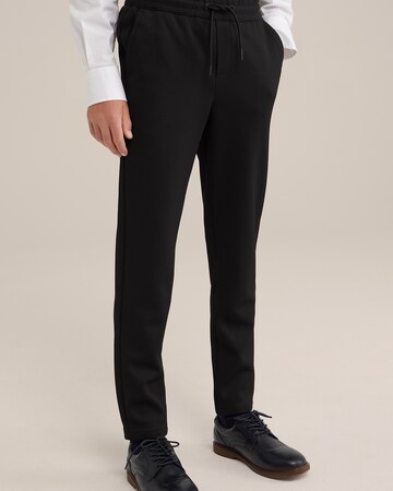 WE Fashion - Slimfit Calças em azul: frente