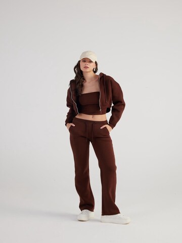 HOLLY LOLLY Regular Trousers in Brown