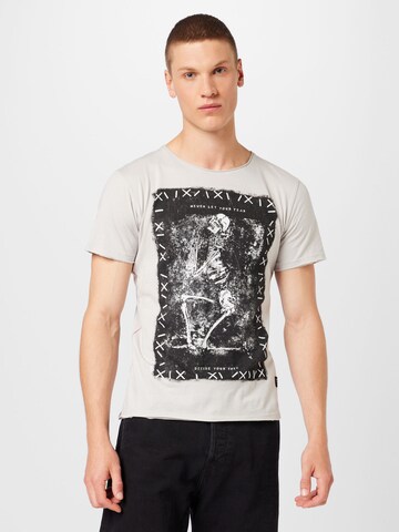 Key Largo T-Shirt 'DECIDE' in Grau: predná strana