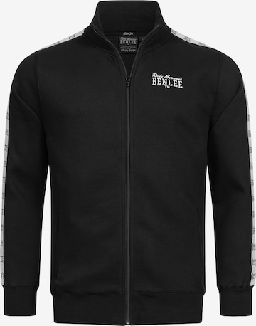 Benlee - Casaco de treino em moletão 'Cuningham' em preto: frente