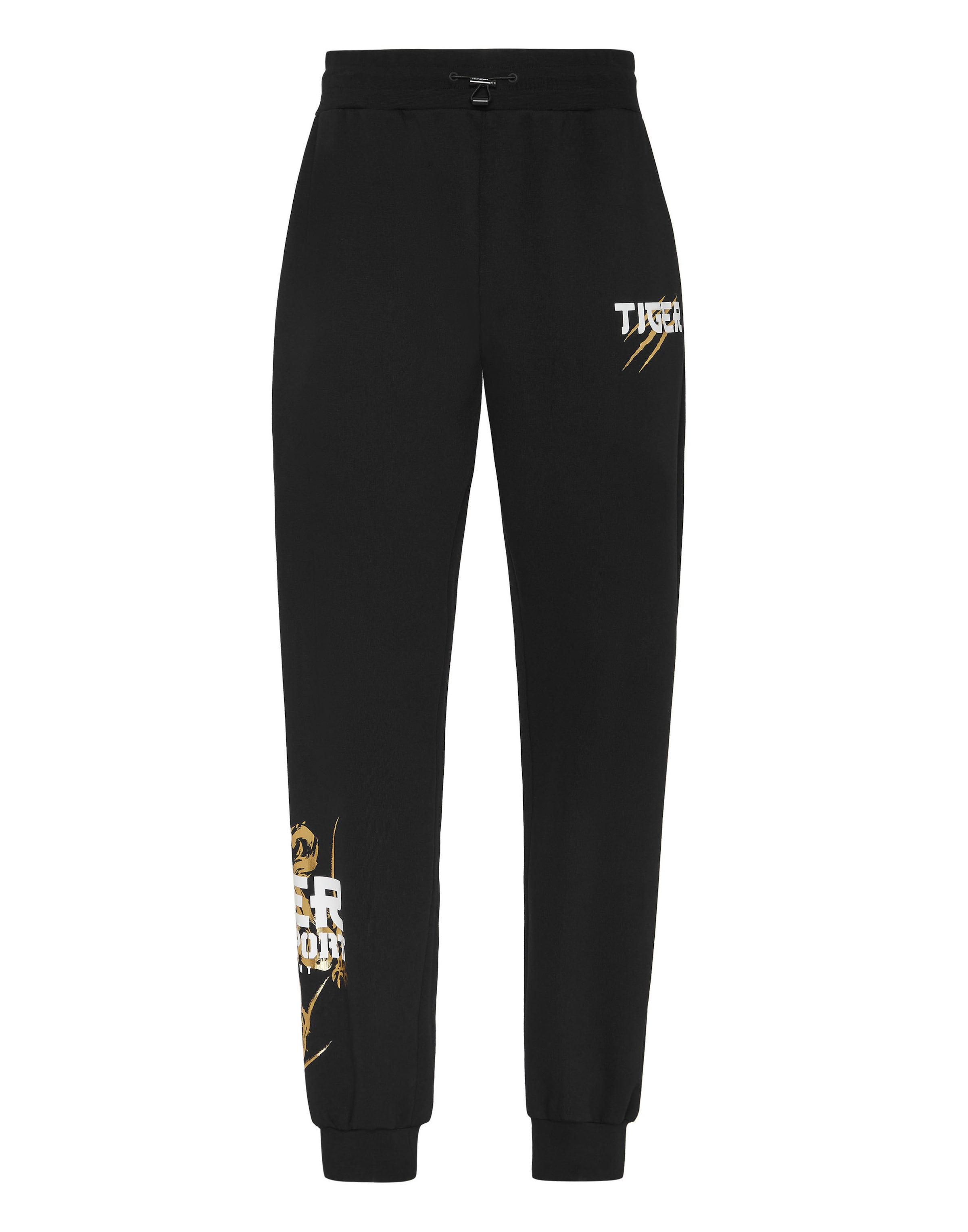 Effilé Pantalon 'Tiger Tokyo' Plein Sport en noir : devant
