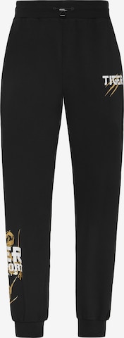 Plein Sport - Tapered Calças 'Tiger Tokyo' em preto: frente