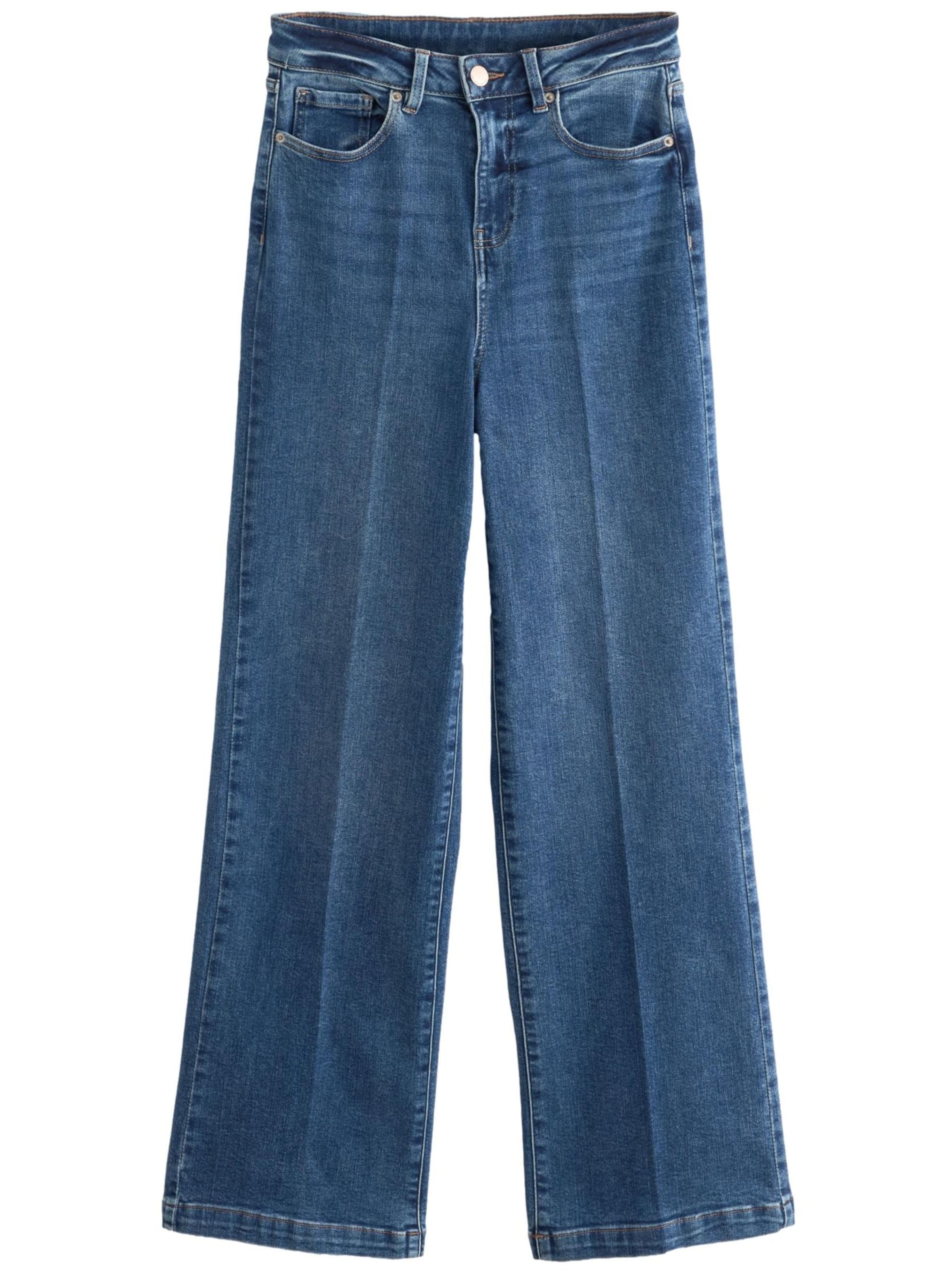 Next Wide leg Jeans in Blue: front