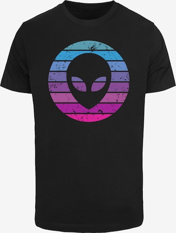 T-Shirt 'Alien Kopf' F4NT4STIC en noir : devant