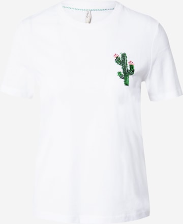 Maglietta 'KITA' di ONLY in bianco: frontale