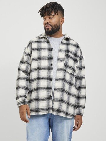 Jack & Jones Plus Comfort fit Kurtka przejściowa 'Zac' w kolorze biały: przód