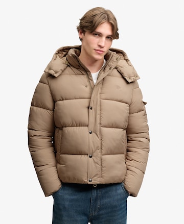 Superdry & Co Winter Jacket 'Premium' in Beige: front
