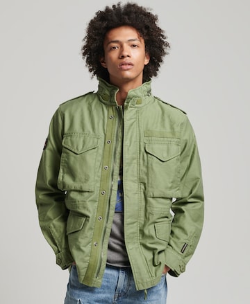 Veste mi-saison Superdry en vert : devant