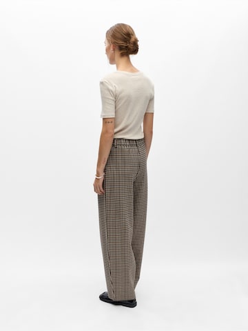 OBJECT Barrel Pleat-front trousers in Brown