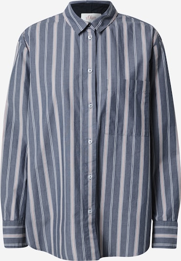 s.Oliver Bluse in taubenblau / altrosa / weiß, Produktansicht