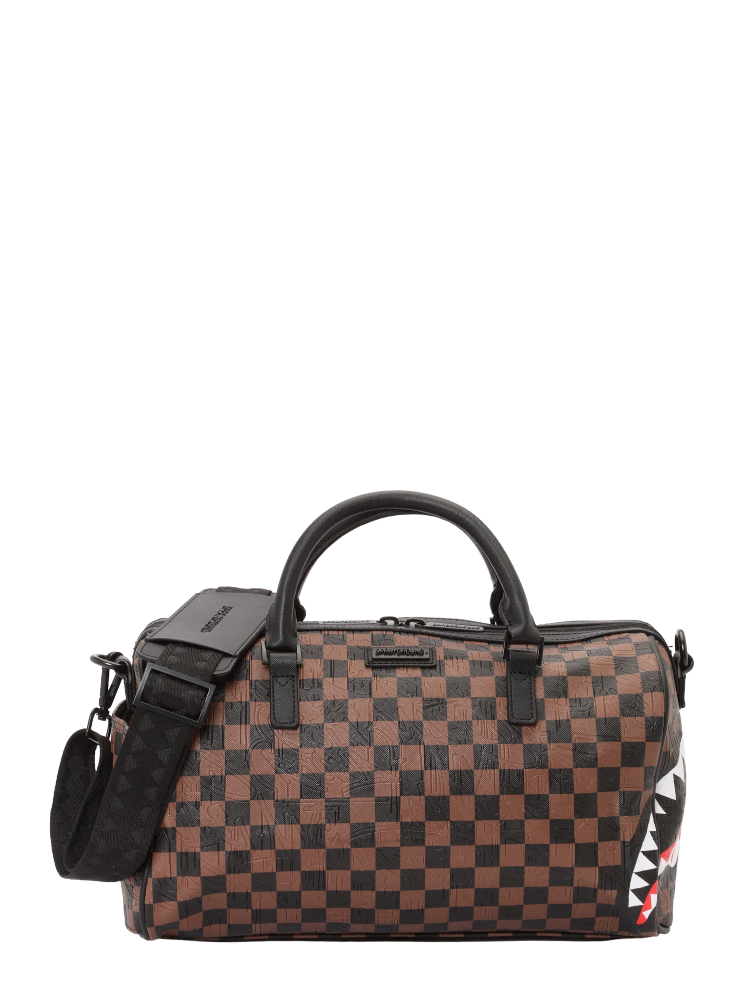 Borsa da viaggio 'CHECK 2 EMBOSS' di Sprayground in marrone: frontale