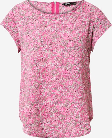 Camicia da donna di ONLY in rosa: frontale