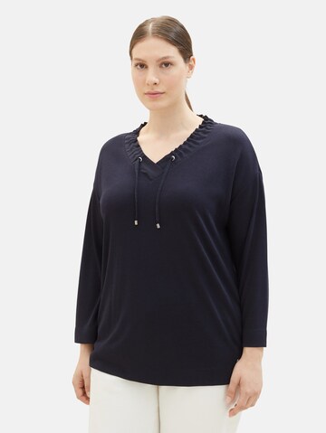 T-shirt Tom Tailor Women + en bleu : devant