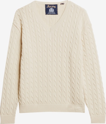 Pull-over Superdry en beige : devant