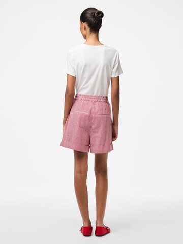 PIECES regular Bukser 'PCAllo' i rød