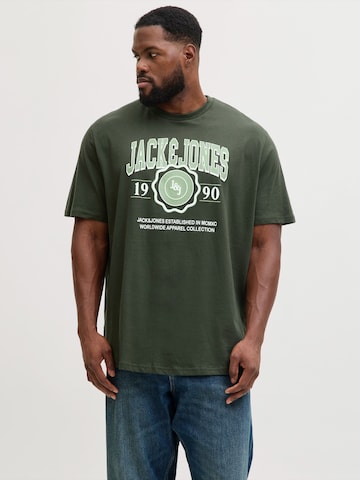 Jack & Jones Plus Shirt 'JJMAKO' in Green: front