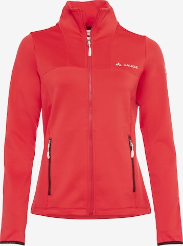 VAUDE Functionele fleece jas '  Valsorda  ' in Rood: voorkant