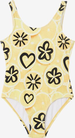 Maillot de bain Desigual en jaune : devant