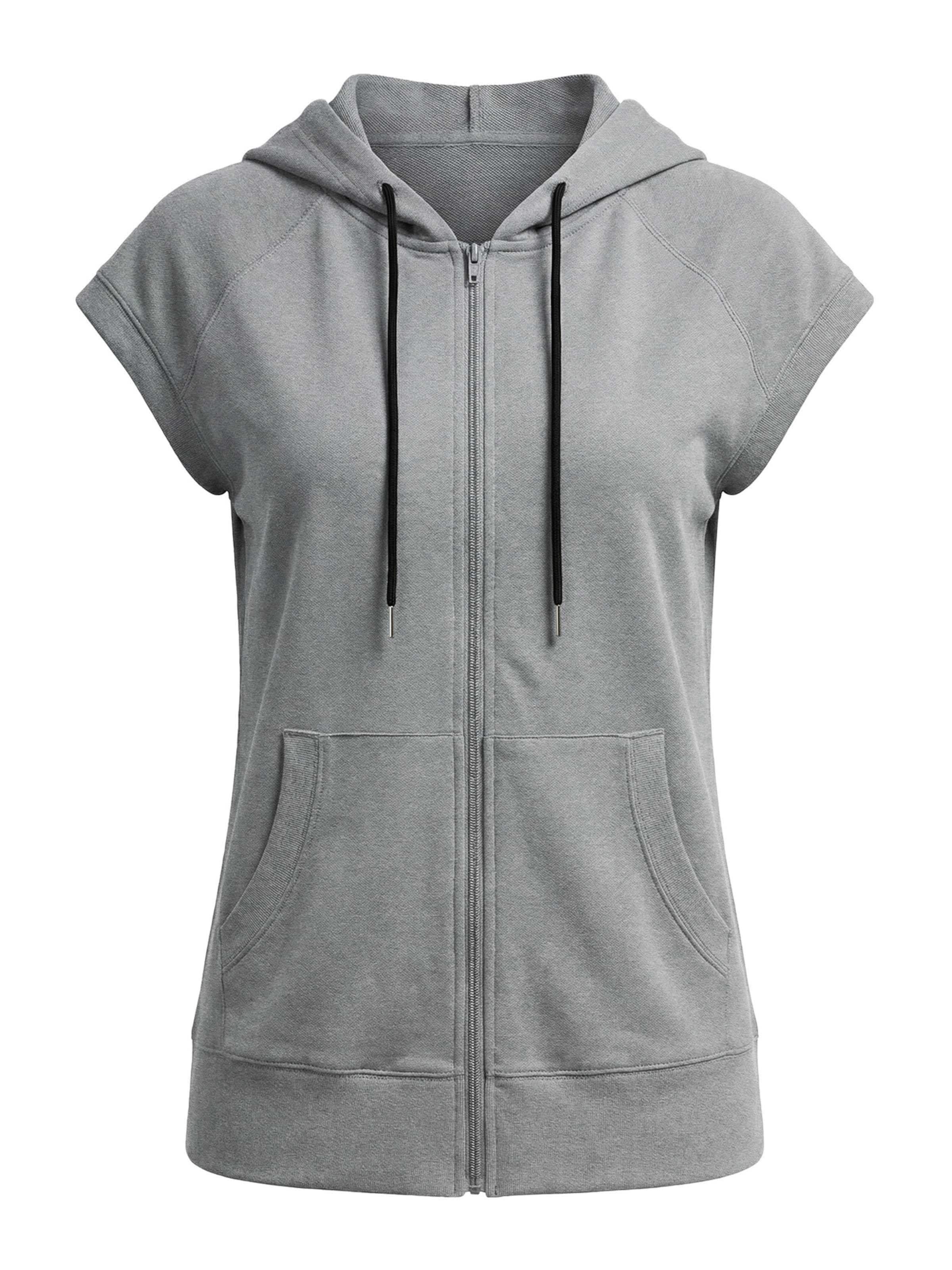 Imily Bela Суичъри с качулка в сиво: отпред