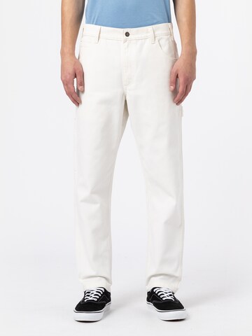 Regular Pantalon cargo 'Carpenter' DICKIES en blanc : devant