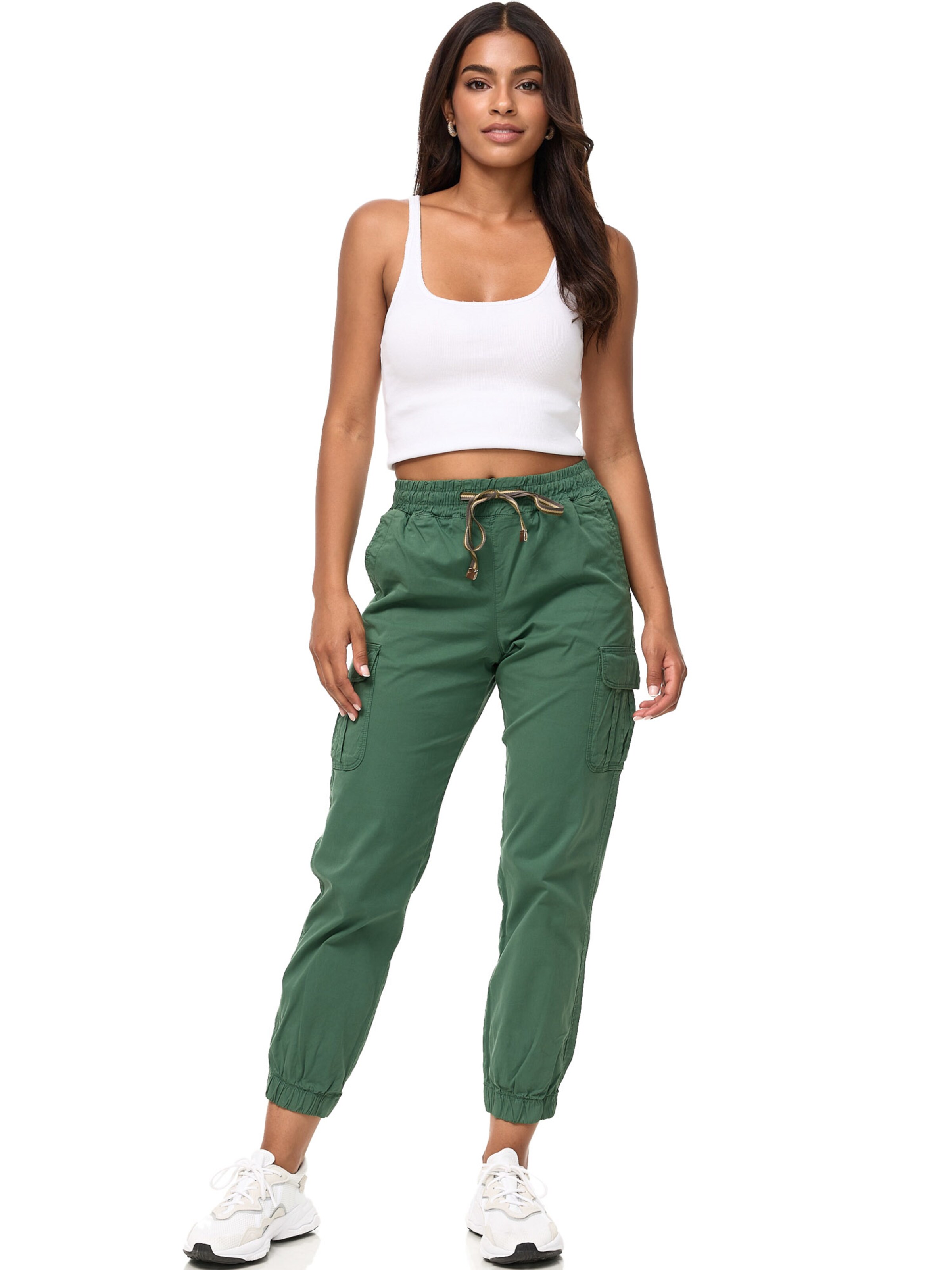 Tazzio Tapered Cargobroek 'F600' in Groen