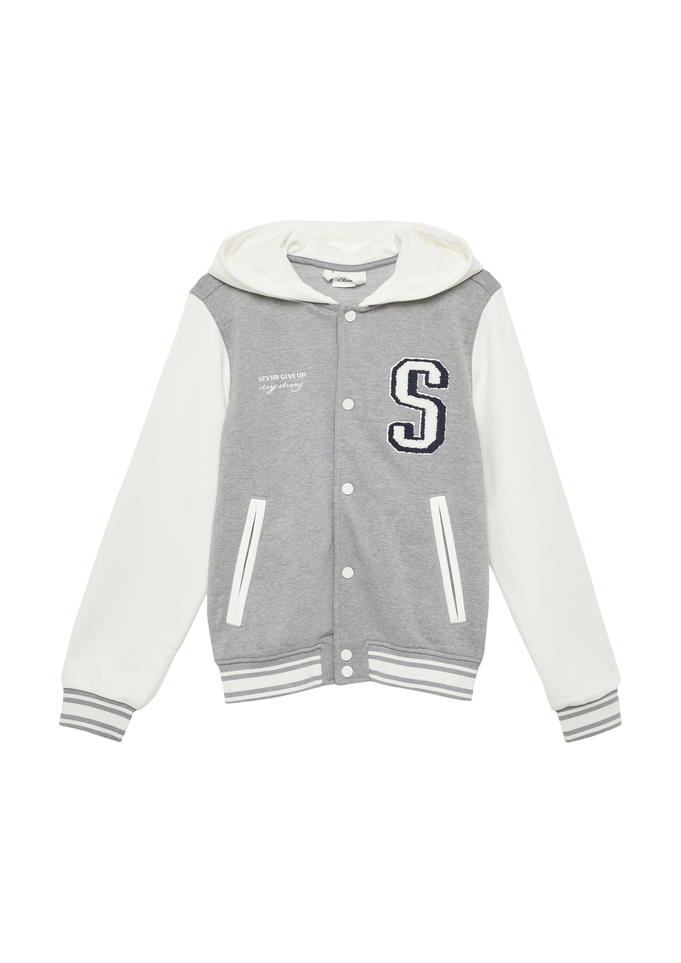 s.Oliver Sweatjacke in Grau: Vorderseite