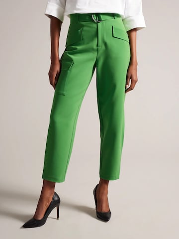 Ted Baker Tapered Cargo Pants 'Gracieh' in Green: front