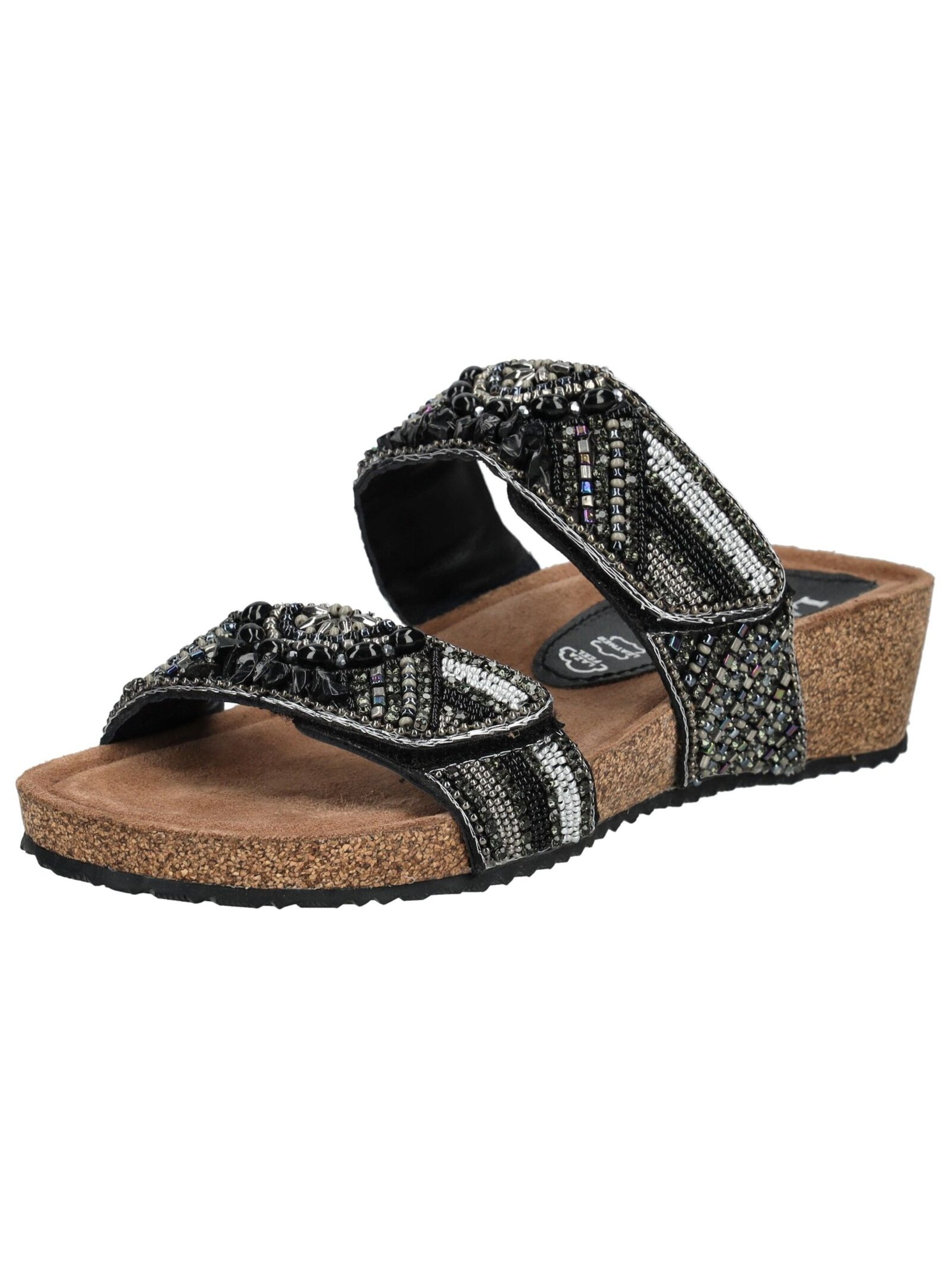 Mule LAZAMANI en noir : devant