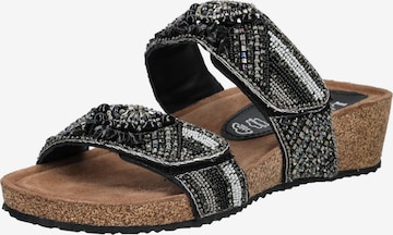 Mule LAZAMANI en noir : devant