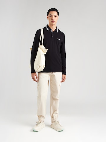 BOSS Poloshirt  'Plisy' in Schwarz