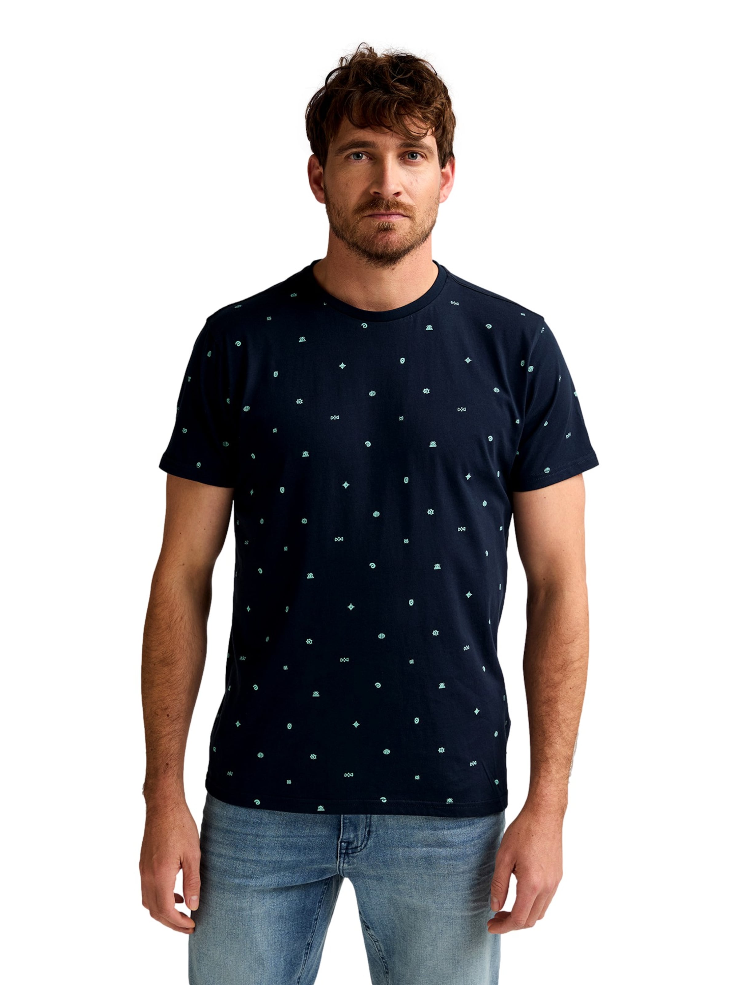 T-Shirt Petrol Industries en bleu : devant