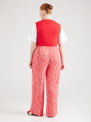 Vero Moda Curve - Pierna ancha Pantalón 'VMCMENNY' en rojo