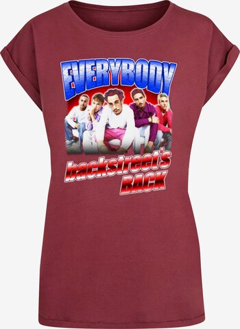 Merchcode Shirt 'Backstreet Boys - Everybody' in Rood: voorkant